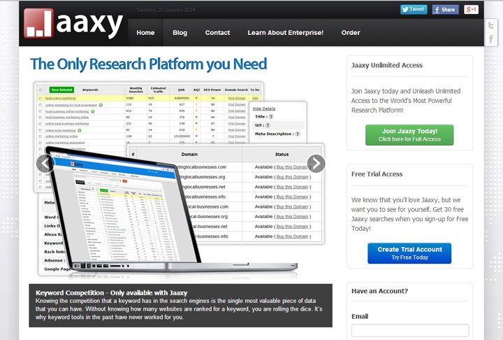 what is jaaxy keyword tool review
