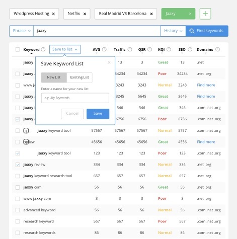 Jaaxy domain availability list