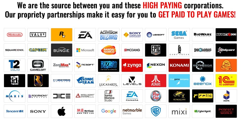 get paid to play video games - corporate partnerships